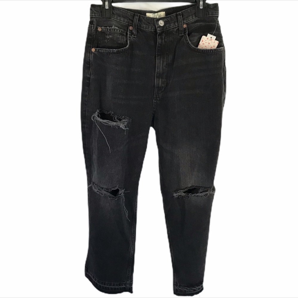 Free People We The Free Rugged Black Jeans NWT